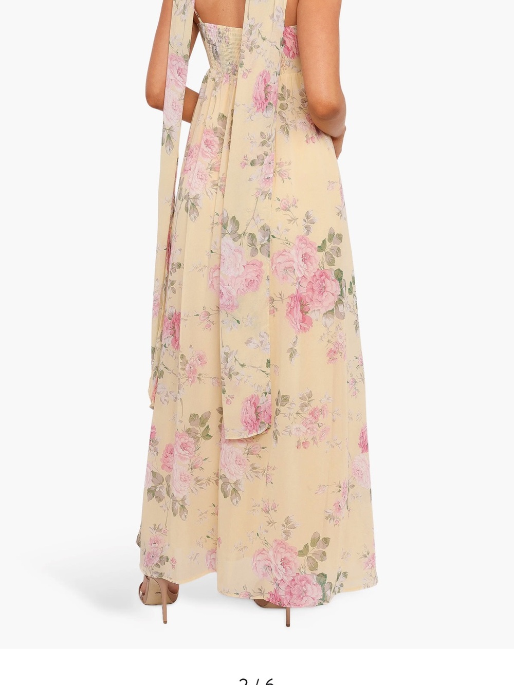 Petal & Pup Tully Floral Rosette Maxi Dress with Removable Scarf - Picture 5 of 5
